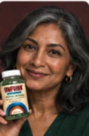 Happy UNFUNK customer holding bottle